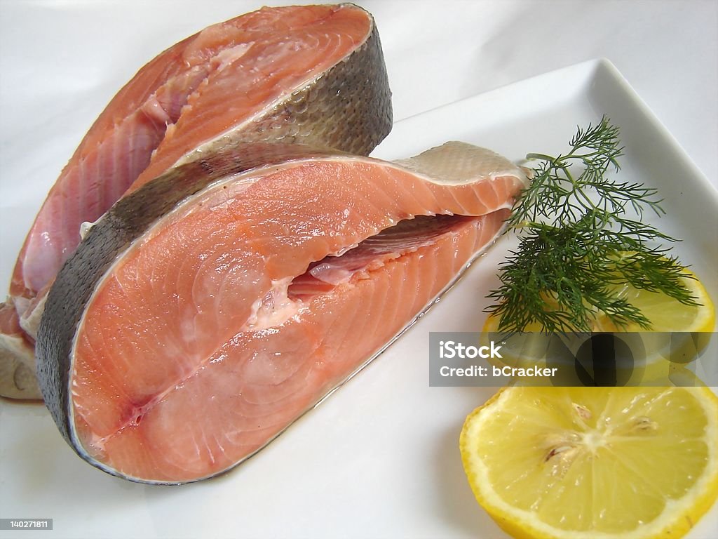 Salmón fresco - Foto de stock de Alimento libre de derechos