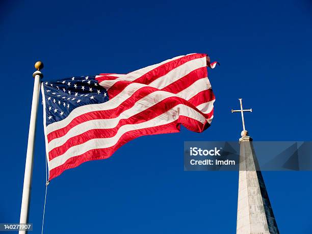 Church And State 2 Stock Photo - Download Image Now - Church, American Flag, USA