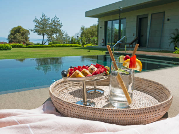 istock Summer fresh cocktails on tropical vacation 1402719636