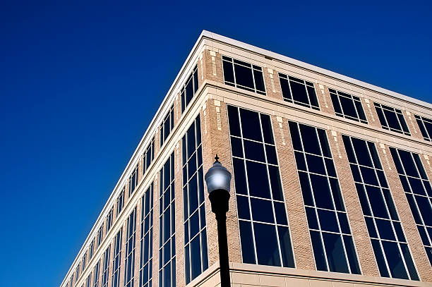 istock Building and Lamp on the corner 140272166