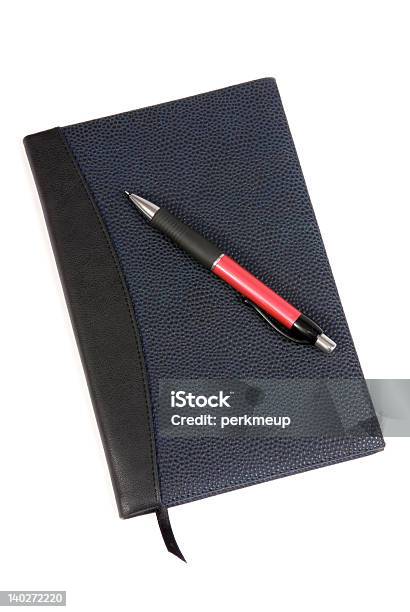 Diary And Pen 3 Stock Photo - Download Image Now - Blue, Book, Cut Out