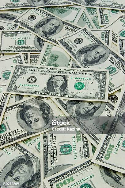 Hundreds Dollars And One Different Stock Photo - Download Image Now - Abundance, Affectionate, American One Hundred Dollar Bill