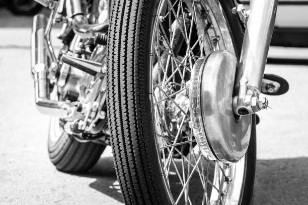 istock Tires of the old motorcycle 1402724239