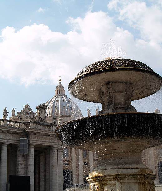 st. peters фонтан - st peters basilica стоковые фото и изображения