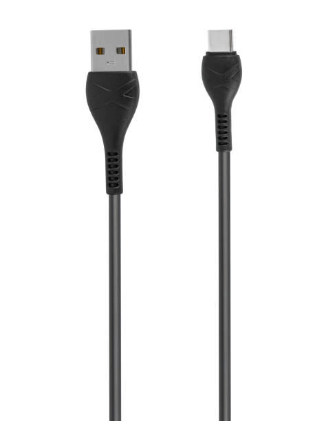 istock USB and Type C connector with cable, on a white background, top view 1402724826