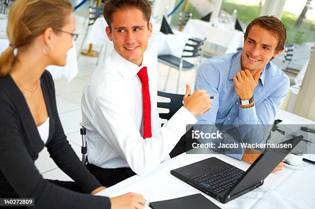 Business Team At A Meeting Stock Photo - Download Image Now - Adult, Adults Only, Blond Hair