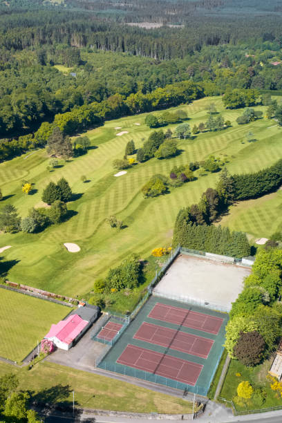 istock Banchory golf course aerial view in Scotland 1402729911
