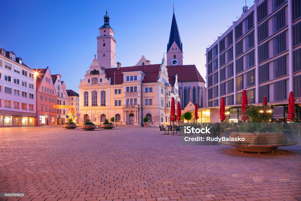 Ingolstadt, Germany. Cityscape image of downtown Ingolstadt, Germany with town hall at sunrise. Ingolstadt Stock Photo