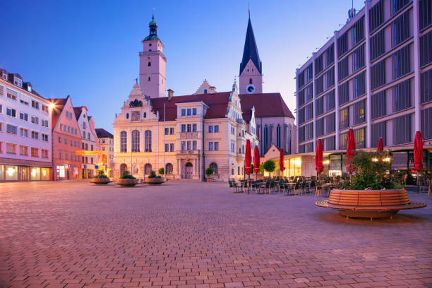 Ingolstadt, Germany. Cityscape image of downtown Ingolstadt, Germany with town hall at sunrise. ingolstadt stock pictures, royalty-free photos & images