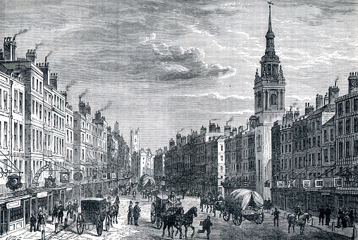 Cheapside a street in the City of London. 

The historic and modern financial centre of London. To the west St. Paul's Cathedral.

In the Middle Ages, it was known as Westcheap,