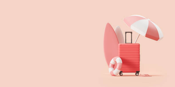 istock Beach accessories and sunbed. Relax and traveling. Mockup 1402739021