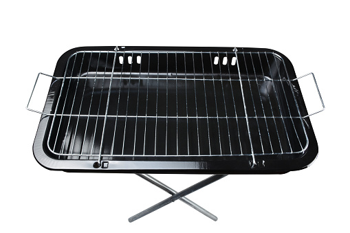 Empty clean barbecue grill isolated on the white background with clipping path