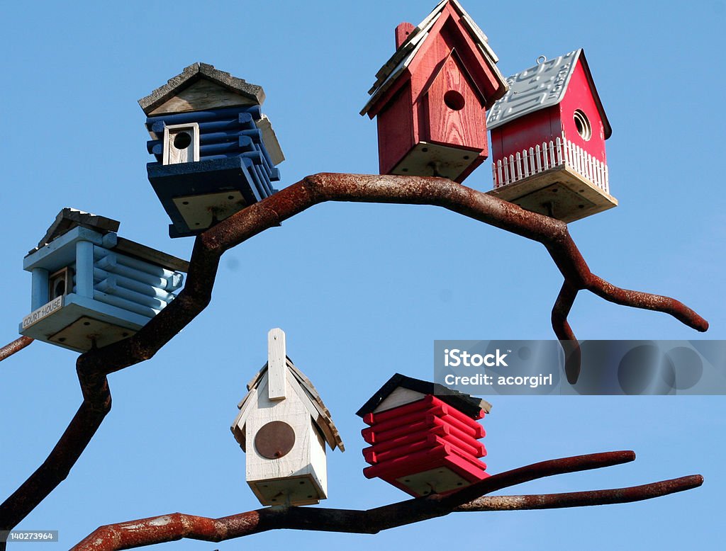 little birdhouses Birdhouse Stock Photo