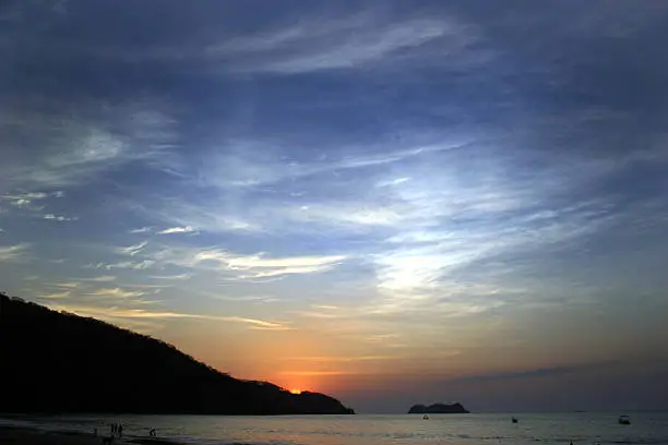 sunset over costa rica