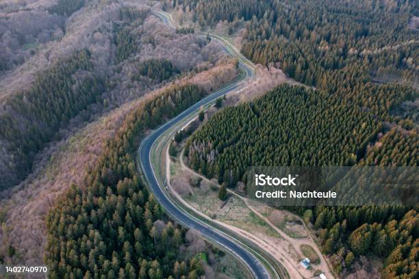 Autosport German Race Track Curves Stock Photo - Download Image Now - Nürburgring, Aerial View, Mountain
