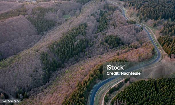 Autosport German Race Track Curves Stock Photo - Download Image Now - Sports Track, Nürburgring, Above