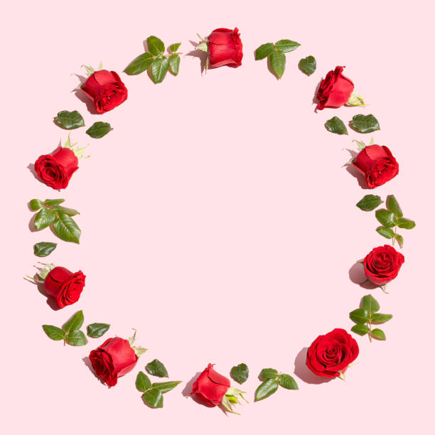 A frame made of roses.  You can use just the corners or connect them with the side pieces.  The side pieces can be doubled up to make the frame whatever size you need.