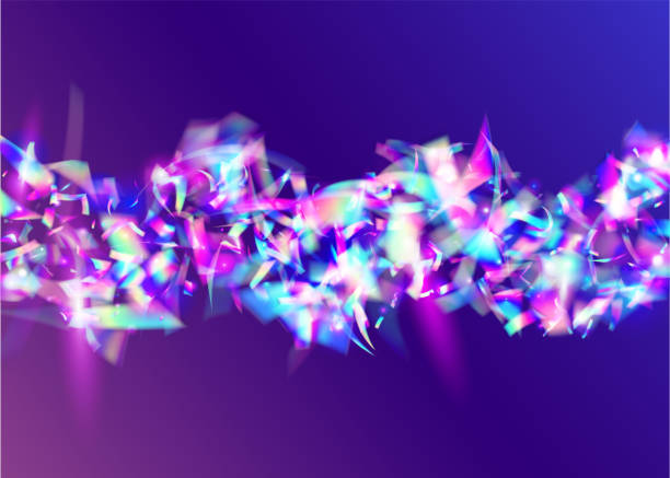 istock Carnival Background. Neon Tinsel. Birthday Confetti. Blur Celebrate Decoration. Modern Art. Luxury Foil. Violet Retro Glare. Metal Design. Blue Carnival Background 1402748287