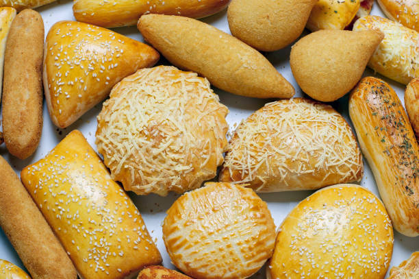 istock Brazilian snack, coxinha, pie, kibe 1402752956