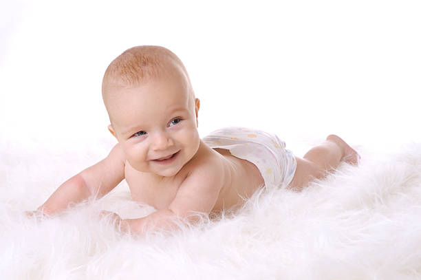 happy baby boy stock photo