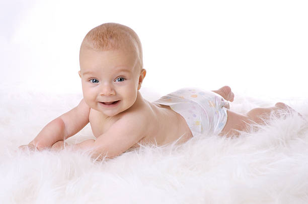 happy baby boy stock photo