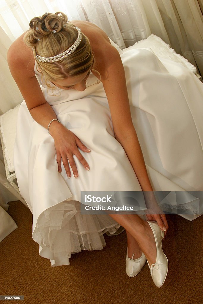 Braut Schuh - Lizenzfrei Abendkleid Stock-Foto