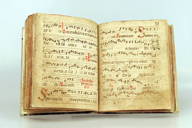 латинская songbook - sheet music hymnal antique old стоковые фото и изображения