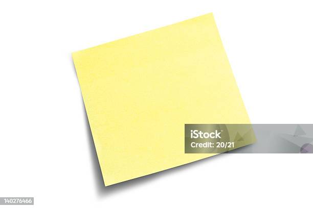 Foto de Adesivo Nota e mais fotos de stock de Amarelo - Amarelo, Bloqueado, Caderno de Anotação