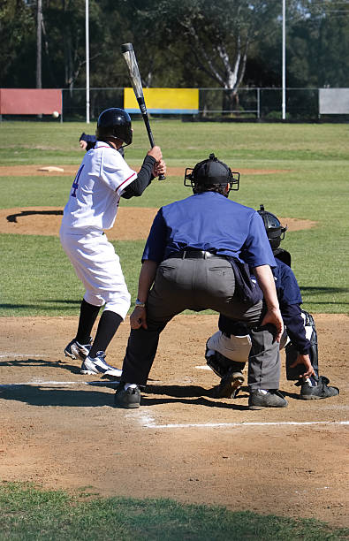 baseball - - baseball umpire baseball fielder baseball catcher stock-fotos und bilder