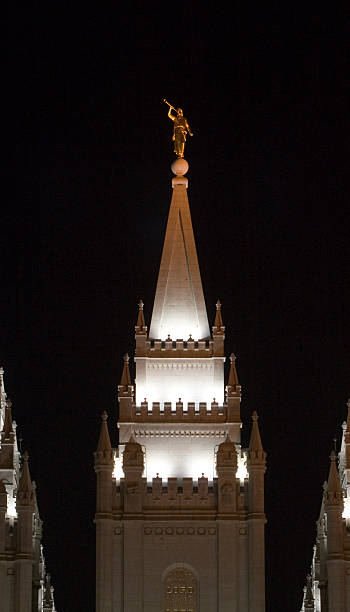 istock Salt Lake Temple Main Spire at Night 140276647