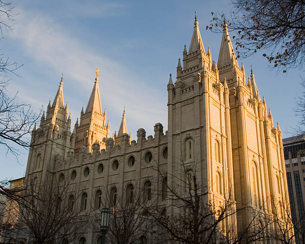 istock Salt Lake Temple North Side at Dusk 140276711