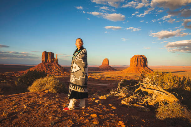 Native American Woman Portrait stock photo