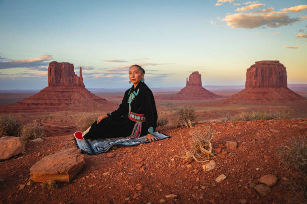istock Native American Woman Portrait 1402768848