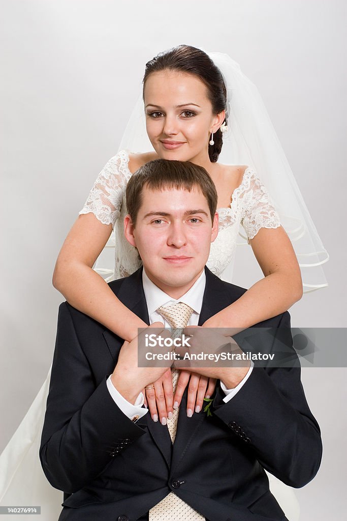 Recém-casados. - Foto de stock de Abraçar royalty-free