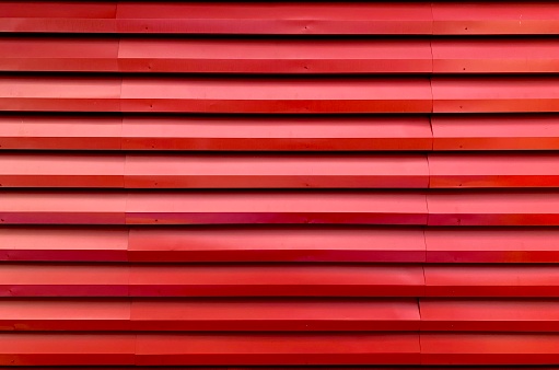 The Art of Red Wall from laying metal sheet