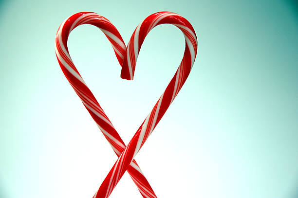 Candy Cane Heart stock photo