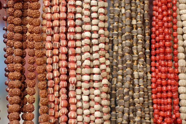 Tibetan beads Mala stock photo