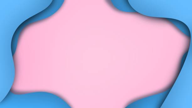 istock Pink and blue Paper cut minimal background with copy space  ,illustration Vector EPS 10 1402781158