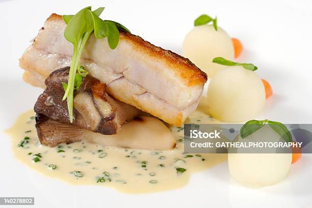 Striped Sea Bass Stock Photo - Download Image Now - Brown, Carrot, Cream - Dairy Product