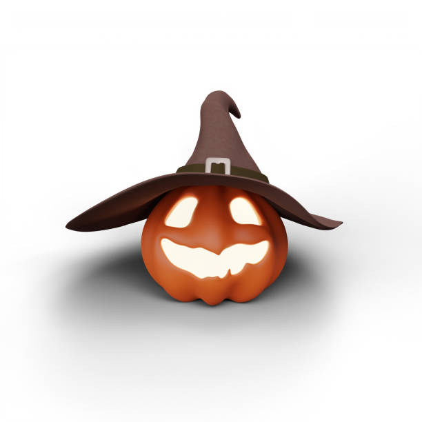 istock Halloween Funny Lantern Jack Pumpkin. 3D Illustration. File With Clipping Path. 1402788320