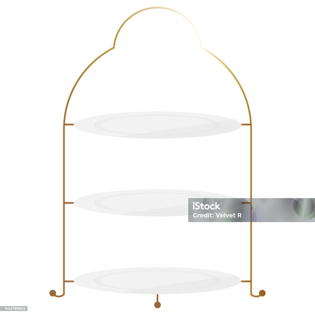 Tea Stand Vector High Tea Stand Stock Illustration - Download Image Now - Cakestand ...