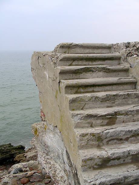 old stairs stock photo