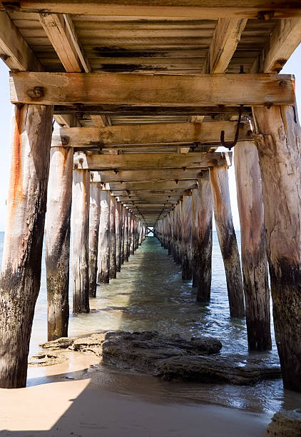 istock Wooden pier - from below 140279586