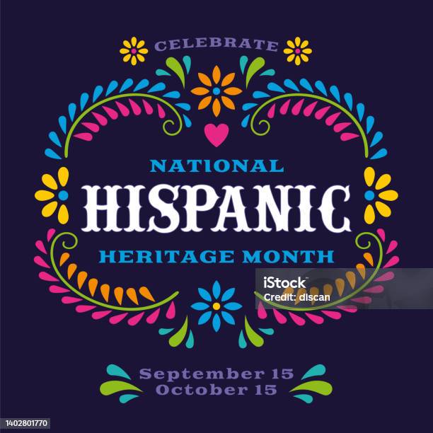 Hispanic Heritage Month Stock Illustration - Download Image Now - National Hispanic Heritage Month, Backgrounds, Latin American and Hispanic Culture