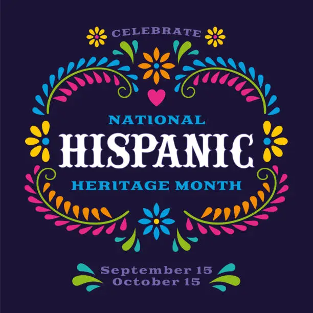 Vector illustration of Hispanic heritage month.