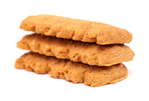 Rectangular Soft Cookies Butter And Cinnamon Rectangular Cookies Isolated Stock Photo - Download ...