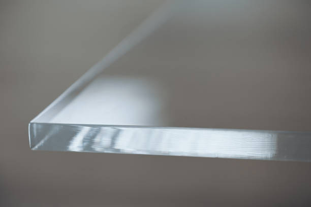 clear acrylic fiberglass material closeup