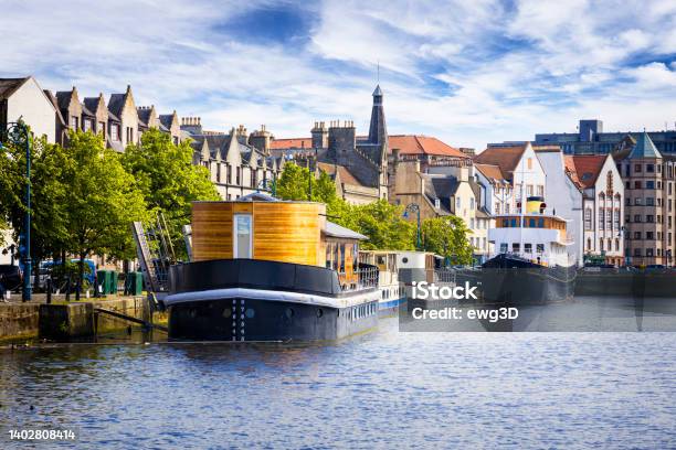 Holidays In Scotland Scenic Leith Harbour On The North East Side Of Scotlands Capital City Of Edinburgh Stock Photo - Download Image Now