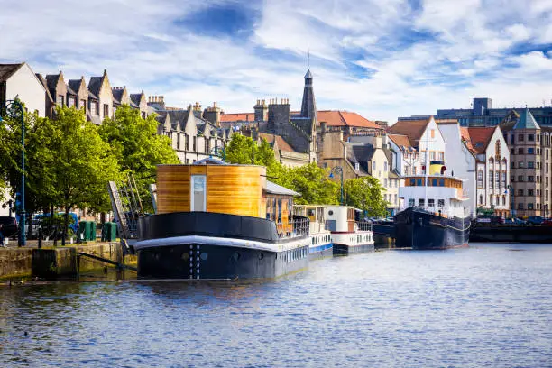 Photo of Holidays in Scotland - Scenic Leith Harbour on the north east side of Scotland's capital city of Edinburgh