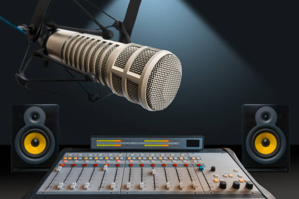 istock Professional microphone and sound mixer 1402808723